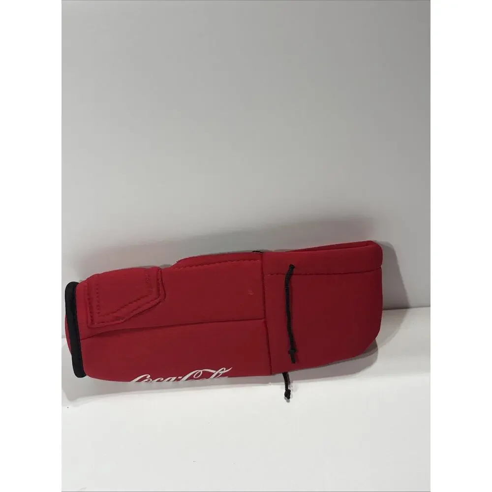 Vintage Coca-Cola Zippered Red Hoodie Bottle Drink Cooler Koozie Soda Promo